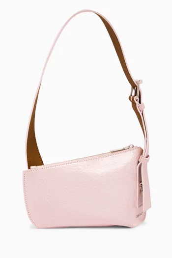 T-bar Sling Shoulder Bag in Calf Leather