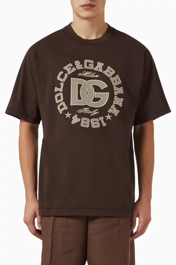 Embroidered T-shirt in Cotton