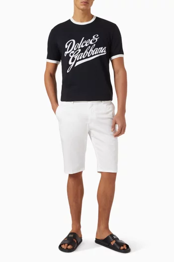 Flock Logo T-shirt in Cotton