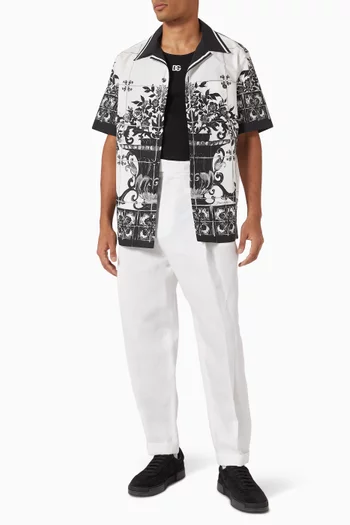 Majolica Hawaii Shirt in Cotton Poplin