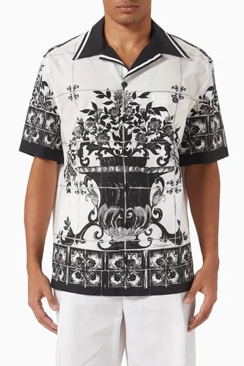 Majolica Hawaii Shirt in Cotton Poplin