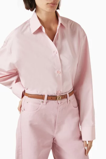 Logo Belt in Calfskin