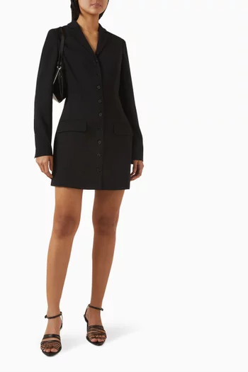 Fitted Blazer Mini Dress in Crepe