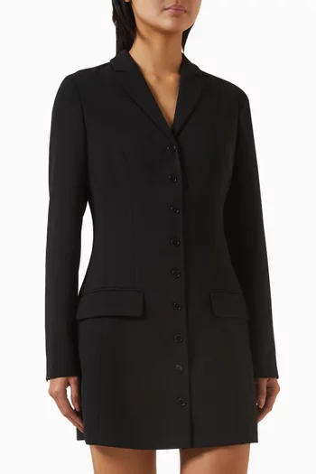 Fitted Blazer Mini Dress in Crepe
