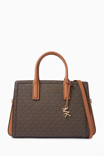 Laila Tote Bag in Signature Logo Canvas