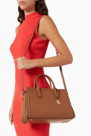 Medium Laila Satchel Bag in Leather