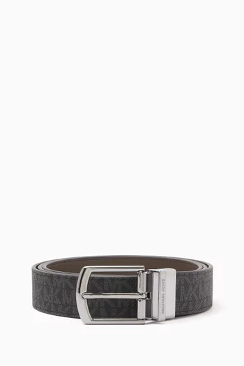 Reversible Signature Logo Belt in Logo Canvas