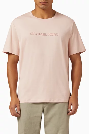Logo Embossed T-shirt in Cotton