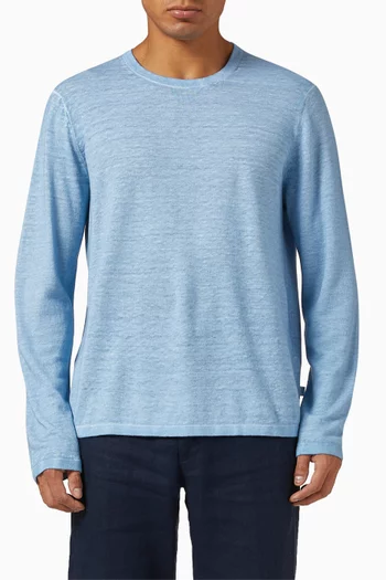Cold-dye Sweater in Linen-blend