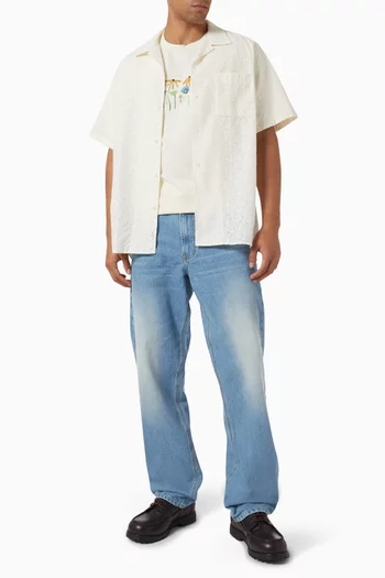 Botanic Embroidered T-shirt in Organic-cotton