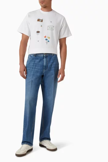 Clay Creased Jeans in Denim