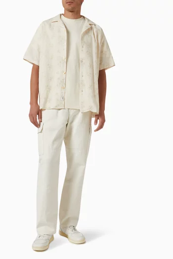 Peer Flower Shirt in Cotton-jacquard