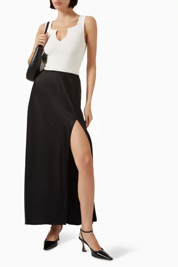 Rain Maxi Skirt in Satin