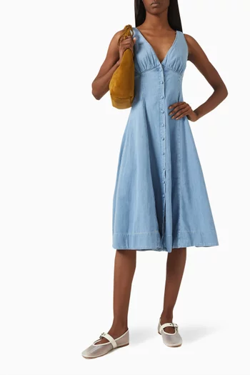 Sebastien Midi Dress in Denim
