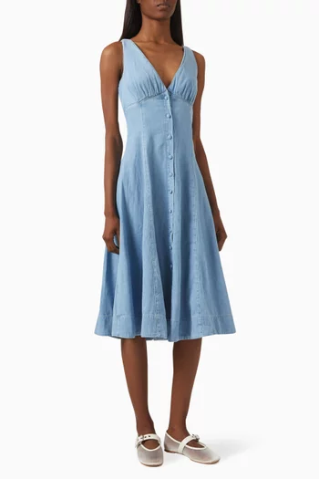 Sebastien Midi Dress in Denim