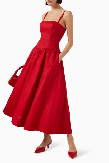Katarin Midi Dress in Linen