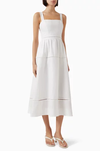 Everett Midi Dress in Linen