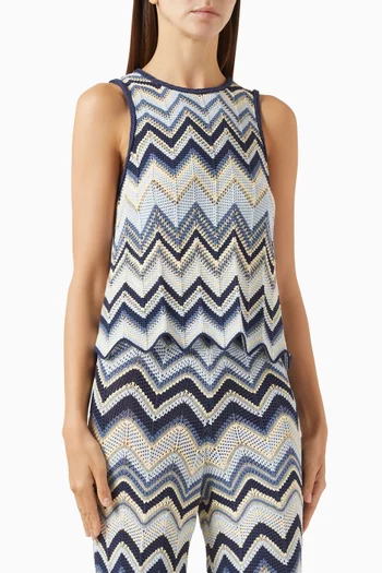 Zig-zag Top in Crochet-knit