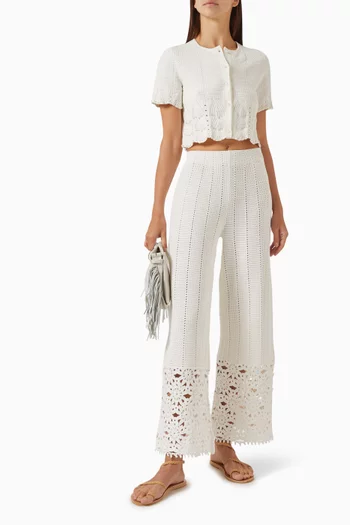 Guipure Lace Pants in Crochet