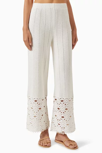 Guipure Lace Pants in Crochet
