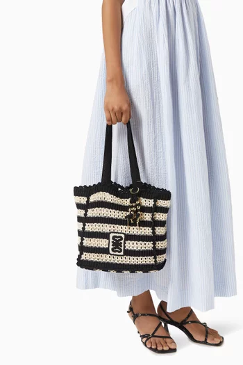 Two-tone Tote Bag in Crochet