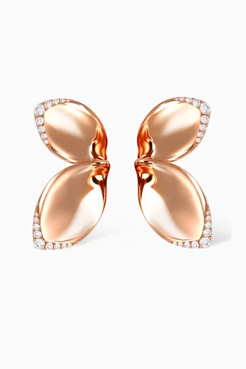 Giardini Segreti Diamond Earrings in 18kt Rose Gold