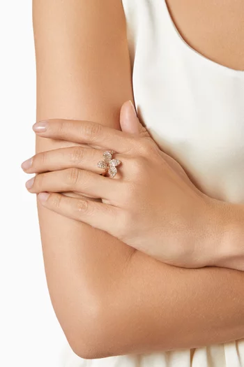 Petit Garden Diamond Ring in 18kt Rose Gold