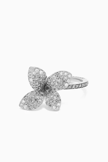 Petit Garden Ring with Diamonds in 18kt White Gold