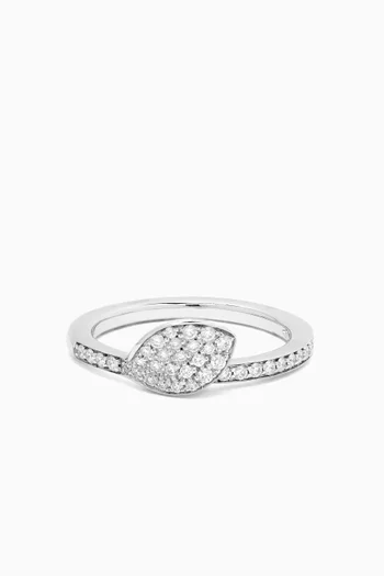 Petit Garden Diamond Ring in 18kt White Gold