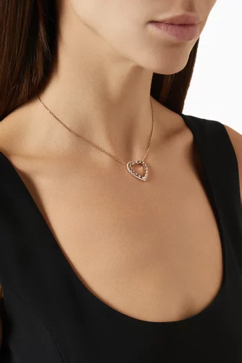 Aloria Diamond Pendant Necklace in 18kt Rose Gold