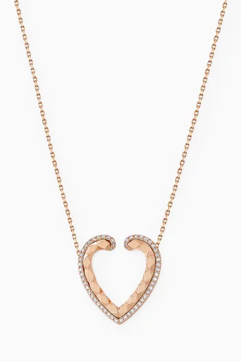 Aloria Diamond Pendant Necklace in 18kt Rose Gold