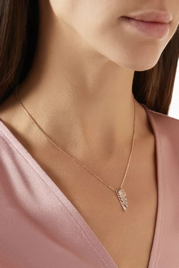Wings Rising Mini Icons Diamond Pendant in 18kt Rose Gold