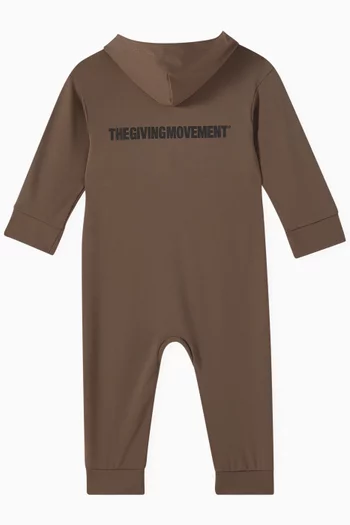 Zip-through Romper in Recycled Softskin