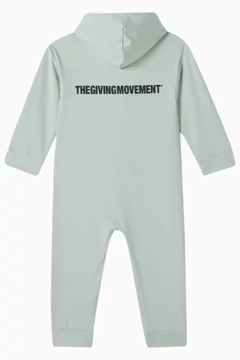 Zip-through Romper in Recycled Softskin