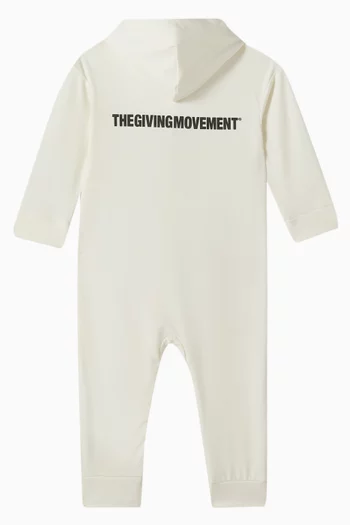 Zip-through Romper in Recycled Softskin