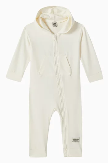 Zip-through Romper in Recycled Softskin