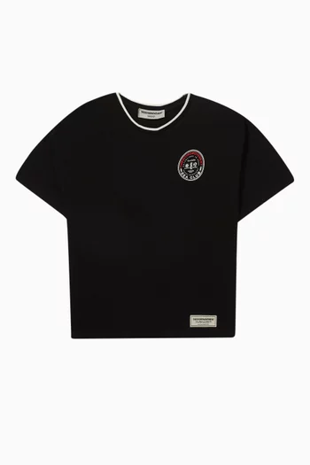 Oversized Curved Print T-Shirt