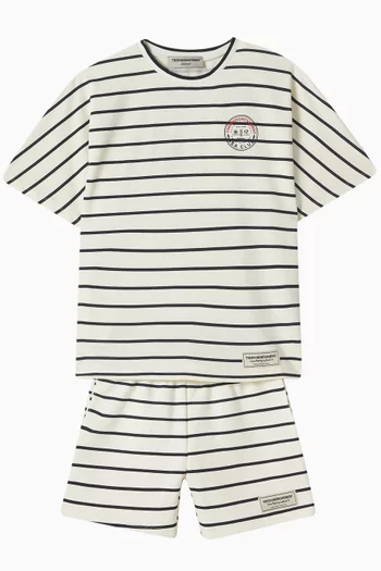 Oversized Curved Print T-Shirt