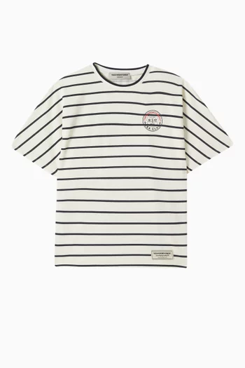 Oversized Curved Print T-Shirt