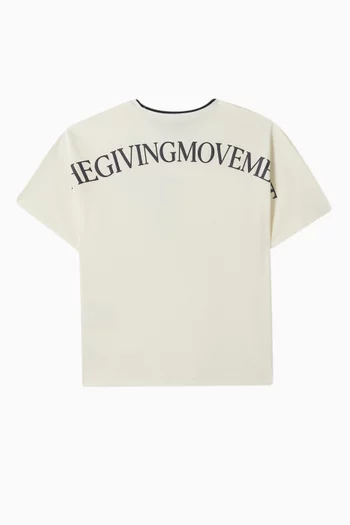 Oversized Curved Print T-Shirt