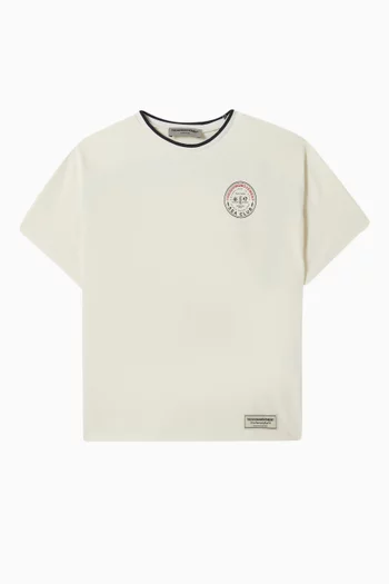 Oversized Curved Print T-Shirt