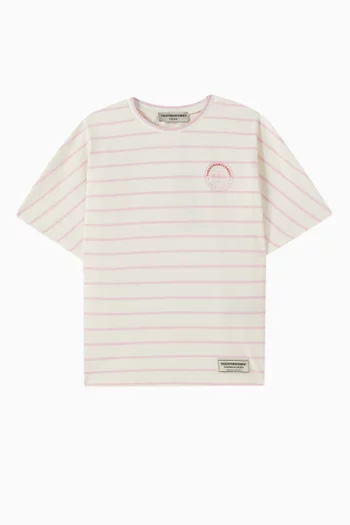 Oversized Curved Print T-Shirt