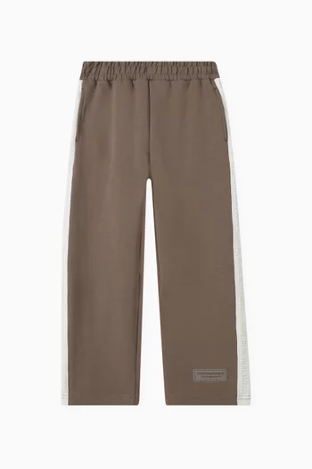 Embossed Track Pants in Cotton Blend