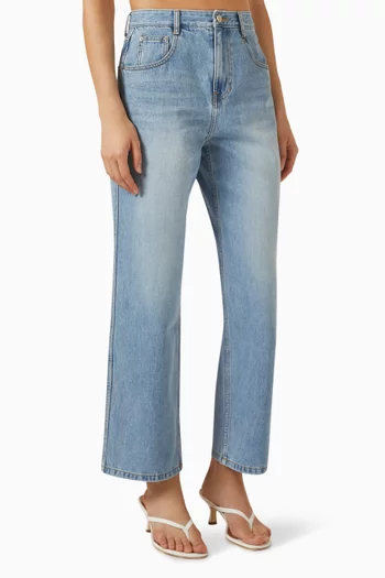 Low-rise Ripped Jeans in Denim