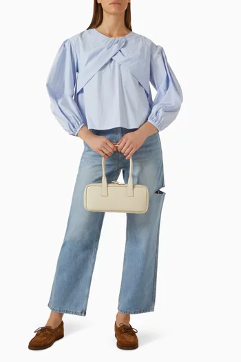 Twist-neck Blouse in Cotton