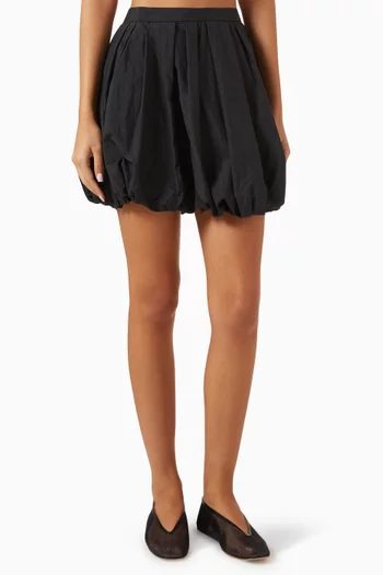 Puffed Mini Skirt in Nylon