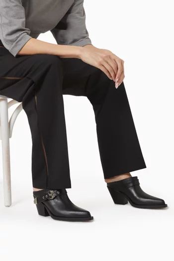 Leon 60 Belt Mules in Leather