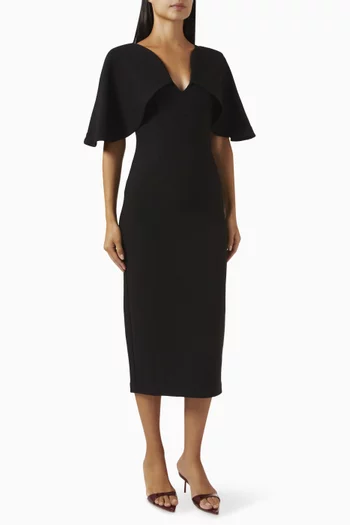 Gia Cape Midi Dress