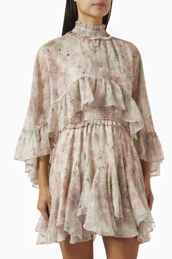 Monica Cape Mini Dress