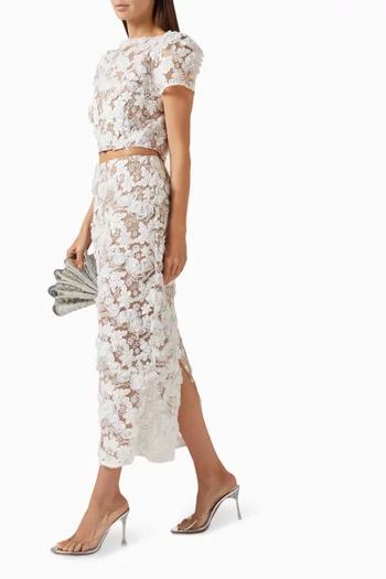 Vonni Top & Skirt Set in Mesh